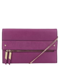 Fuchsiové psaníčko se zipem ve zlaté barvě ALDO Laroawiel