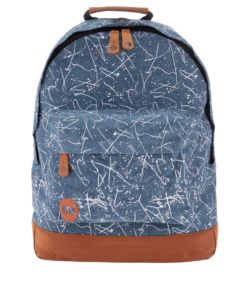 Hnědo-modrý batoh s bílým vzorem Mi-Pac Denim Squiggle 17 l