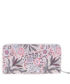 Krémová peněženka s motivem květin Haily´s Nika
