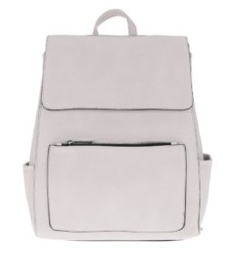 Krémový koženkový batoh s kapsou Miss Selfridge
