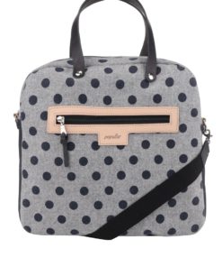 Modro-šedá puntikovaná větší kabelka Popular Daily Felt