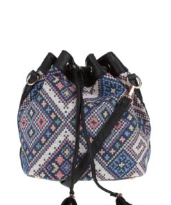 Tmavě modrý crossbody vak s barevným vzorem Haily´s Lara