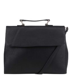 Černá koženková crossbody kabelka Vero Moda Ann