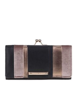 Černá peněženka se zlatým detailem Dorothy Perkins