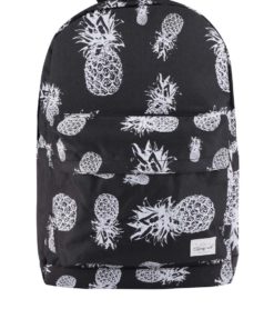Černý unisex batoh s motivem ananasů Spiral Pineapple 18 l