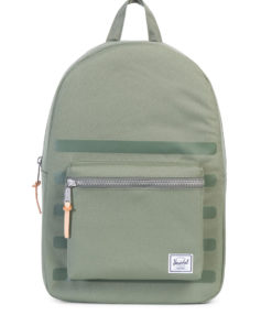 Batoh Herschel Supply Heritage Deep Lichen Green Stripe / Veggie Tan Leather