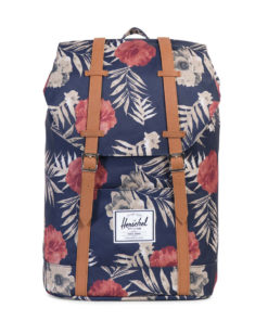 Batoh Herschel Supply Retreat Peacoat Floria / Tan Synthetic Leather