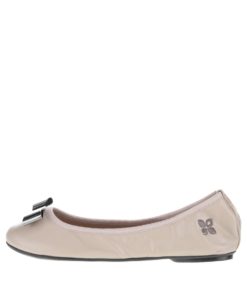 Béžové baleríny s mašlí do kabelky Butterfly Twists Chloe