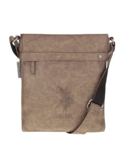 Hnědozelená menší crossbody kabelka U.S. Polo Assn