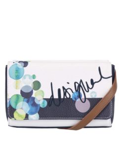 Modro-krémová crossbody kabelka s potiskem Desigual Dallas Ivyblue