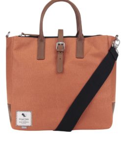 Oranžová pánská taška s koženými detaily Clarks The Gray