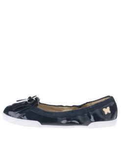 Tmavě modré lesklé baleríny do kabelky Butterfly Twists Robyn