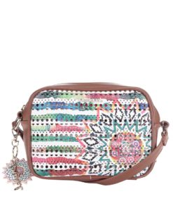 Zeleno-hnědá crossbody kabelka Desigual Charlotte