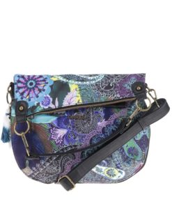 Černá crossbody kabelka Desigual Folded Boheme