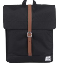 Černý batoh s hnědým popruhem Herschel City 10