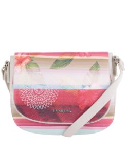 Červeno-béžová crossbody kabelka Desigual Varsovia Polynesia