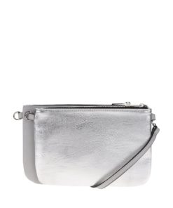 Šedá lesklá crossbody kabelka Miss Selfridge