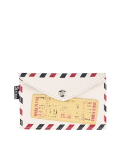 Krémová peněženka ve tvaru obálky Disaster Beatles