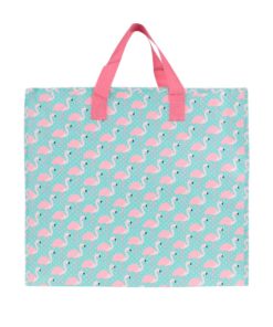 Růžovo-tyrkysová taška s potiskem plameňáků Sass & Belle