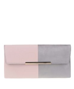 Růžovo-šedé psaníčko v semišové úpravě Dorothy Perkins