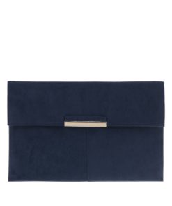 Tmavě modré psaníčko v semišové úpravě Dorothy Perkins
