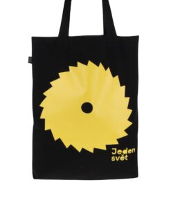 "Dobrá" plátěná černá taška pro Jeden svět 2017
