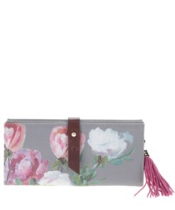 Šedá květovaná peněženka Disaster