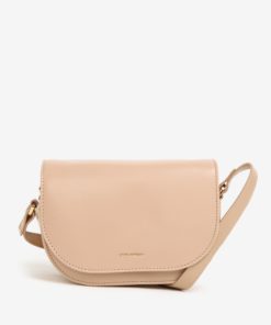 Béžová malá kožená crossbody kabelka Royal RepubliQ Raf Curve