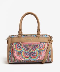 Béžová vzorovaná kabelka Desigual Vinland