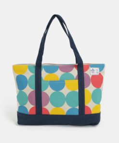 Béžový shopper s barevnými puntíky WOOX Sacculi Iris