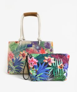 Béžový vzorovaný shopper s pouzdrem Desigual Wanderlust Seattle