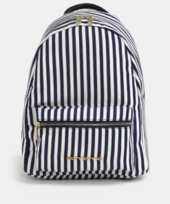 Bílo-modrý pruhovaný batoh Fornarina Billy
