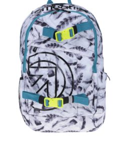 Bílý dámský batoh s motivem pírek Meatfly Basejumper 3 20 l