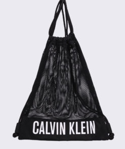 Calvin Klein Mesh Drawstring Bag Black