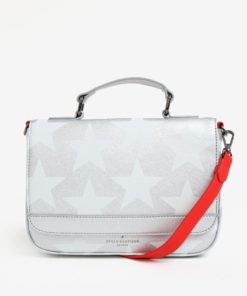 Crossbody kabelka ve stříbrné barvě s červeným popruhem Paul´s Boutique Nicole