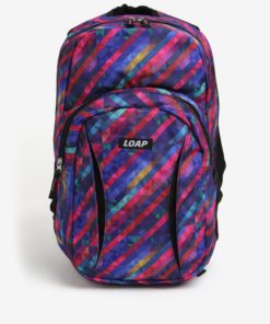 Fialový dámský vzorovaný batoh LOAP Asso 20 l