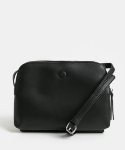 Hnědo-černá oboustranná crossbody kabelka Pieces Fareena