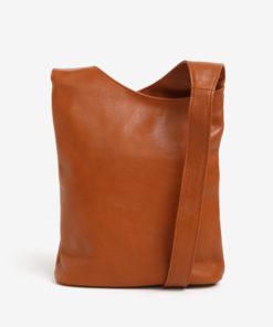 Hnědá dámská kožená crossbody kabelka KARA
