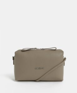 Hnědá kožená kabelka ELEGA