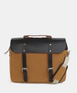 Hořčicový batoh/taška s koženými detaily Enter Brief 12 l