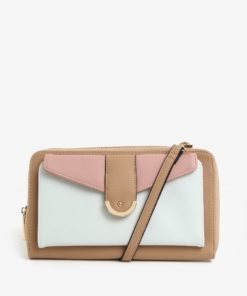 Krémovo-béžové psaníčko s detaily ve zlaté barvě Bessie London