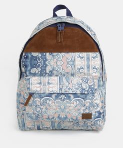 Krémovo-modrý vzorovaný batoh Roxy Sugar Baby