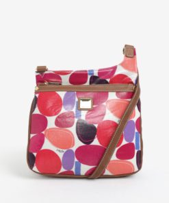 Krémová vzorovaná crossbody kabelka s koženými detaily Liberty by Gionni Paulina