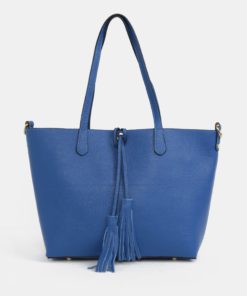 Modrý kožený shopper s pouzdrem 2v1 ZOOT