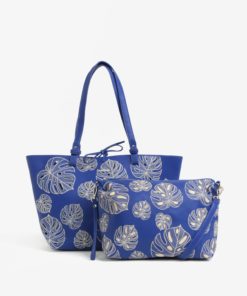Modrý vzorovaný shopper s pouzdrem Desigual Attalea Capri