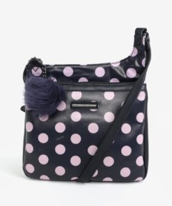Růžovo-modrá puntíkovaná crossbody kabelka Liberty by Gionni Carmen