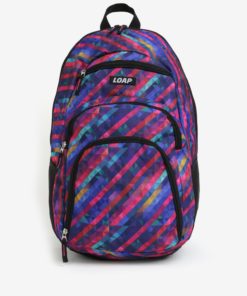 Růžovo-modrý dámský vzorovaný batoh LOAP Reny 20 l