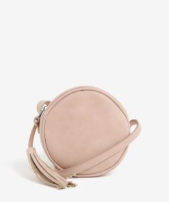 Růžová crossbody kabelka Pieces Galina