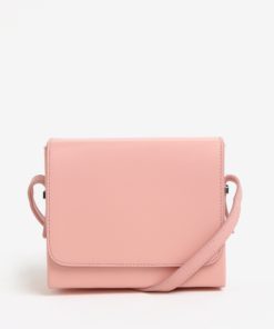 Růžová kožená crossbody kabelka Vagabond Waterloo