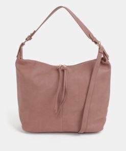 Starorůžová kabelka  s detaily ve zlaté barvěDorothy Perkins